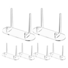 6Pcs Compact Acrylic Small Display Easel Stands for Home Photo Card Storage Rack