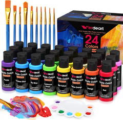 Acrylic Paint Set – 24 Colors 2 Oz/59 Ml Acrylic Paints for Professional Artists