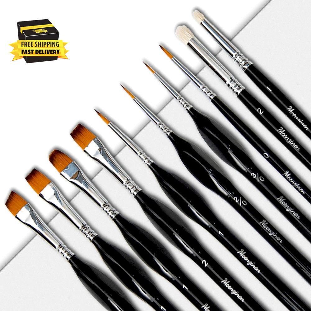 Detail Paint Brushes Set 10Pcs Miniature Brushes for Fine Detailing, Acrylic,Mod