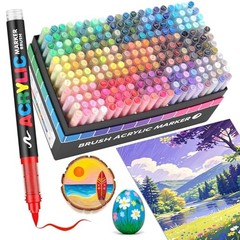240 Acrylic Paint Markers, Brush Tip Acrylic Paint Pens, Quick 240 Colors