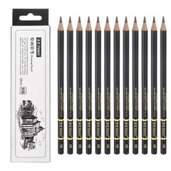 6B Sketch Pencils for Drawing, 12Pcs Professional Art Drawing Pencils, Orange