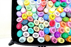 OHUHU 128 Colors Alcohol Markers Oahu Series with Original Case Art Marker Lot