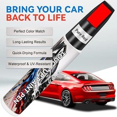 Touch Up Paint for Cars, Pure Red Car Paint Scratch Repair, Universal Pure Red