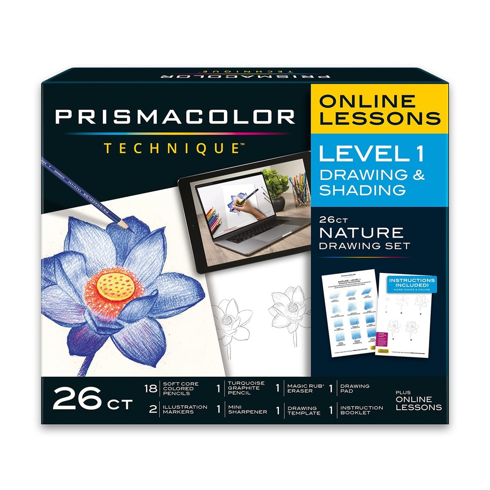 Prismacolor Technique, Art Supplies and Digital Art Lessons, Nature Drawing Set,