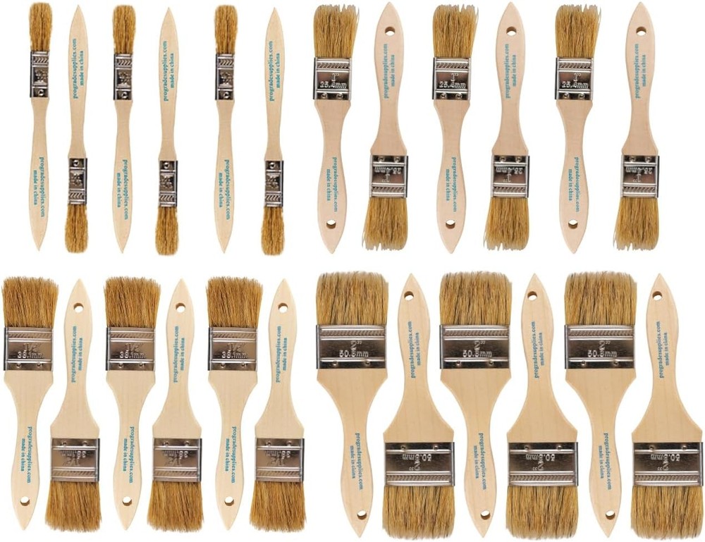 Pro Grade – Chip Brush – Paint Set – 24 Pack – 24Pc. Var., Multicolor