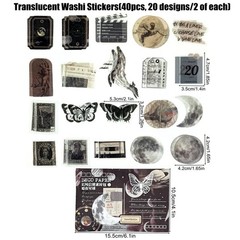 100 PCS Vintage Ephemera Pack Journaling Scrapbooking Supplies Scrapbook Stic…
