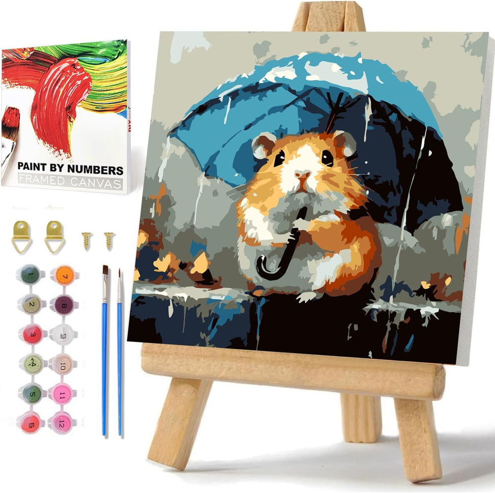 Easy Paint by Numbers Kit for Kids Ages 8-12, Kids Paint by Number with Frame…