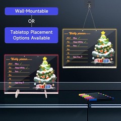 8-in-1 LED Drawing Board 13.7×10 Inch LED Note Board with Colors for Kids