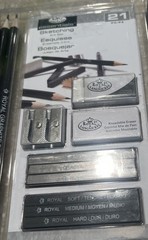 21 Piece Sketching Artist Set Graphite Pencil & Charcoal Drawing Sticks 4H – 6B