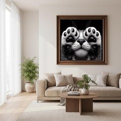DIY Cat Diamond Painting Kits, 5D Diamond Art for Beginners Adults, Round Full D