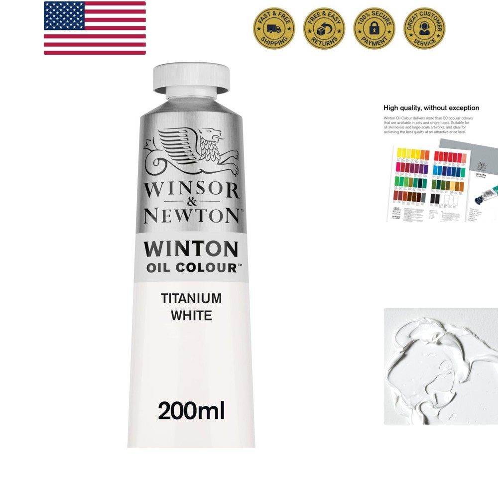 Winton Oil Color, 200ml 6.75-oz Tube, Titanium White