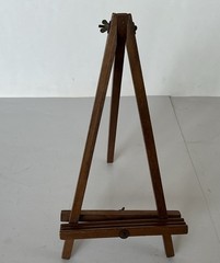Wooden Petit Tabletop Painters Easel Art Display Hong Kong 12”x6.5” Vtg (1)