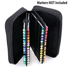 60 Slots Art Marker Carrying Case Lipstick Organizer Canvas Markers Holder