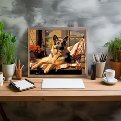 Paint by Numbers for Adults German Shepherd Dog Acrylic Paintworks for Beginners
