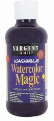 Sargent Art 8-Ounce Watercolor Magic 4-PACK Pearl White, Green, Violet, Magenta
