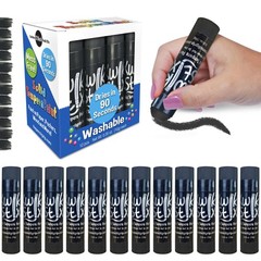 Black 12 Black Solid Tempera Paint Sticks Quick Drying