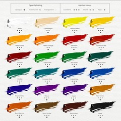 Oil Paint Set, 24 Colors, 24 x 0.41 fl oz (12 ml) Tubes, Heavy Body Artist Pi…