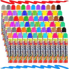 96 Pack Assorted Colors Set of Bingo Daubers 0.4oz Dot Markers Bulk Bingo Sup…