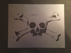 Skull #13 Stencil 10mm or 7mm Thick, skulls, halloween, Crafts, Airbrushing!