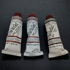 LotC: Vintage Unused Grumbacher PreTested Oil Paint Indian Red x1 & Light Red x2
