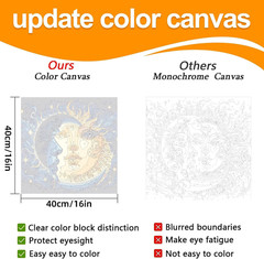 Paint by Numbers Kit for Adults Beginner-Sun and Moon Adult Paint by Number Kits