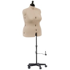 Dress Form Adjustable Full Figure US 20-24 Pinnable Sewing Mannequin Dritz Size