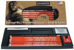 General Pencil Gen15 Charcoal Kit, Multicolor 1 Count (Pack of 1),