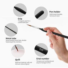 11PCS Fine Detail Paint Brushes Set, Miniature Painting Brushes Kit for Oil, Acr