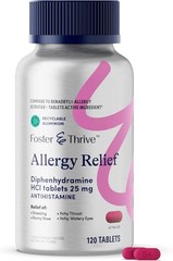 Foster & Thrive Diphenhydramine;25mg Allergy Relief For Seasonal Allergies Itch