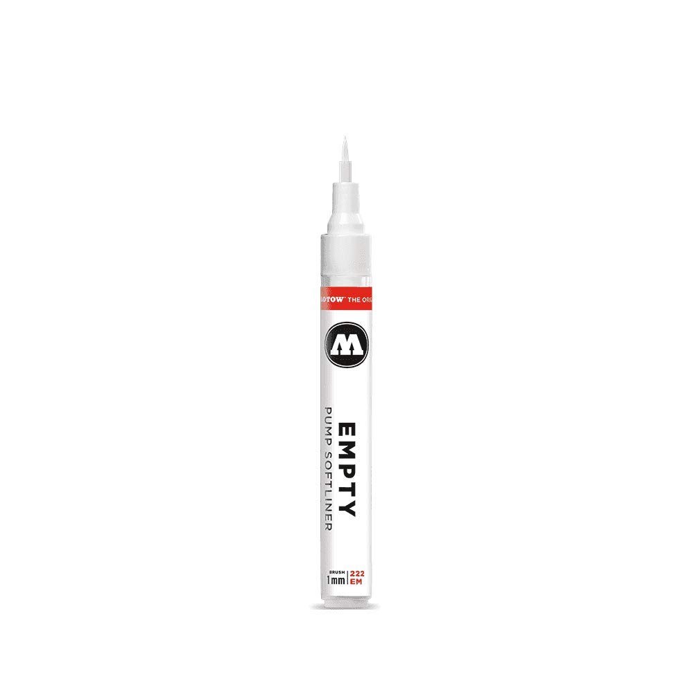 Empty Softliner Marker 1mm Brush Tip Refillable Acrylic Ink Fluid Pen