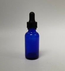 New In Box Cobalt Blue Boston Round Glass Bottles 12 Pack 1oz
