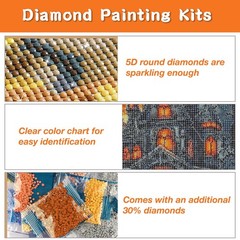 RICUVED Halloween Diamond Art Kits for 3.5 inches by 6.8 inches, Castle