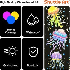Acrylic Paint Markers 25 Colors Dual Tip, Brush Tip and Fine Tip Acrylic Paint