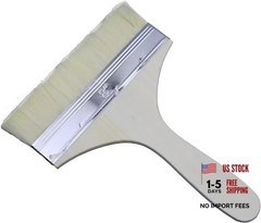 8-Inch Flat Artist Brush – Wool Bristle for Oil & Acrylic Painting – Ergonomic