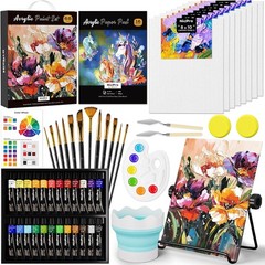 Nicpro 68PCS Acrylic Paint Canvas Set for Adults, Art Painting Supplies Kit with