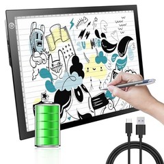 KIVOTAC Light Pad, Portable LED Light up Box Ultra-Thin A4 Rechargeable