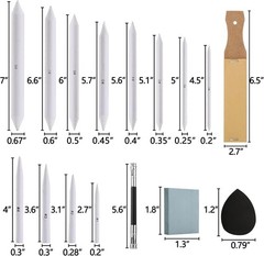 43 PCS Blending Stumps and Tortillions Paper Art Blenders Sketch Drawing Tools w
