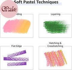 Soft Pastel Set – 64 Vibrant Colors for Artists | Smooth & Blendable | Square Sh