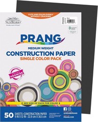 Eco-Friendly Black Construction Paper, 50 Sheets, 9″ x 12″ – Creative Companion