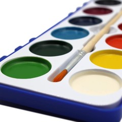 Watercolor Paint Pack with Wood Brushes 12 Washable Colors (0.61 Ounce (Pack …