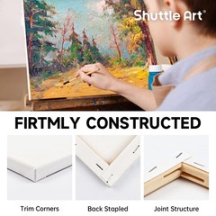 Canvas for Painting, 20-Piece Multi-Pack 5×7 & 8×10 Inch Stretched Canvas, 10…