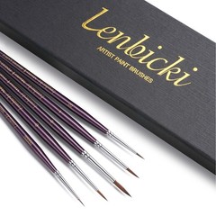 Miniature 5PCS Kolinsky Sable Brushes Set for Watercolor, Acrylic, Oil Painting