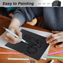 Carbon Transfer Copy Paper with Embossing Stylus Tool for Tracing, Black