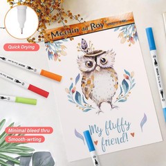 Dual Tip Brush Art Markers for Drawing Journaling and Coloring