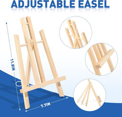 234 Pack Canvas with Easel Set 8 X 10 in Canvas Boards with 11.8 in Wooden Easel