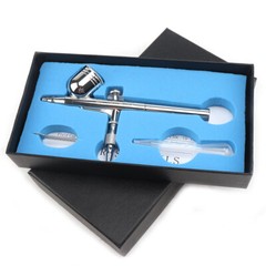Dual Action Gravity Feed Airbrush Kit 0.2-0.5mm Spray Paint Nail Makeup Art Tool