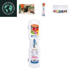 Artistic Excellence: 8-Color Watercolor Set with Brush – Safe for Kids & Adults