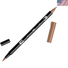 Saddle Brown Art Marker – Flexible Dual Brush & Fine Tips for Precise Designs