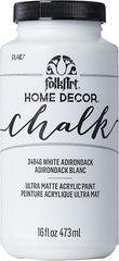Home Decor Chalk Furniture & Craft Paint in Assorted Colors, 16 Ounce, White Adi