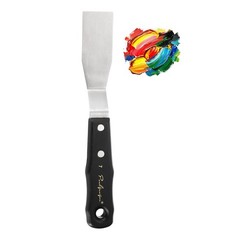 Large Palette Knife, 9.3″ Long Stainless Steel, Black(Rectangle)